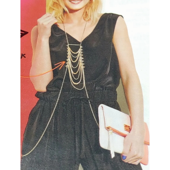 Hang of things gold body chain - Picture 1 of 5